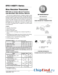 Datasheet DTC144EET1 manufacturer ON Semiconductor